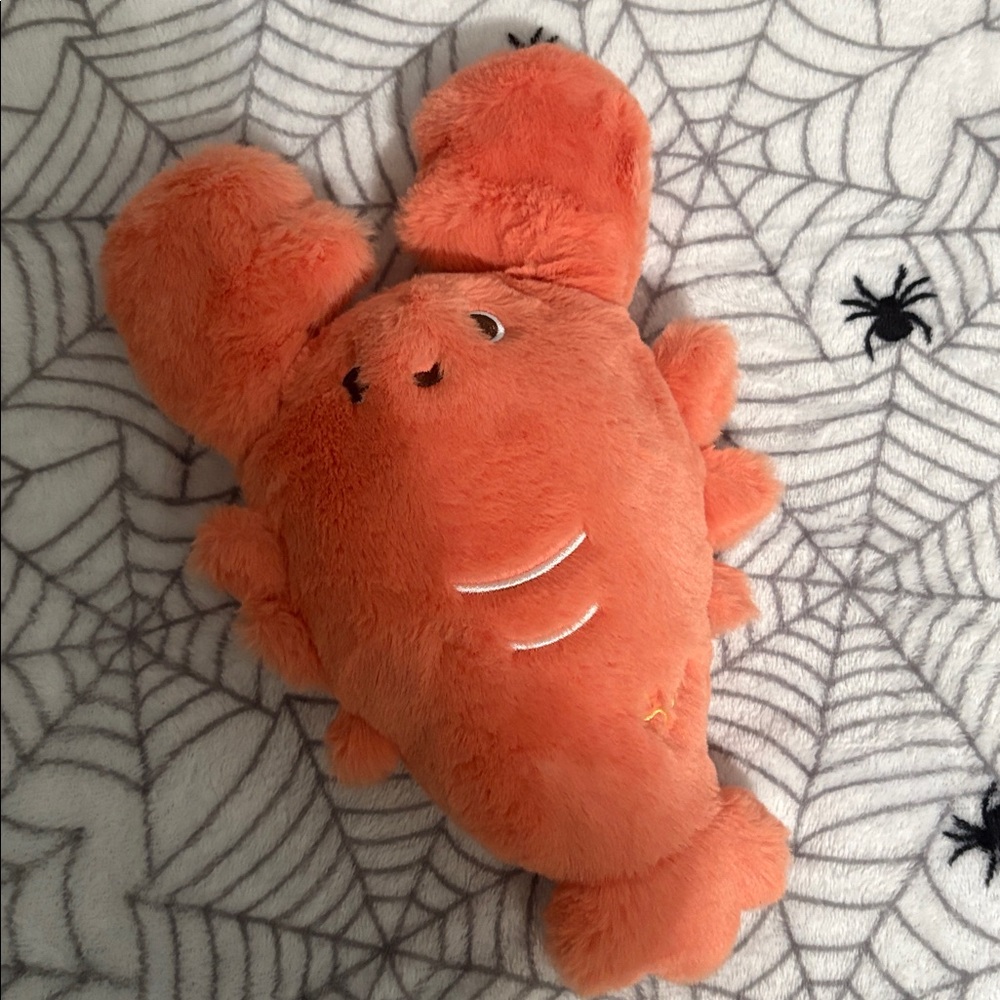 Plush Orange Lobster Toy